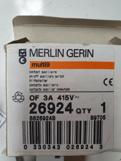 MERLIN GERIN 26924 Of 3A 415V Crimpare Aux 2