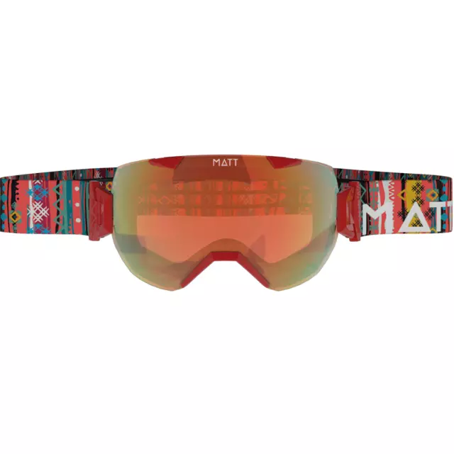 MATTE Skibrille ski collection Synchro Tribands (mit 2 Gläsern) - Rot