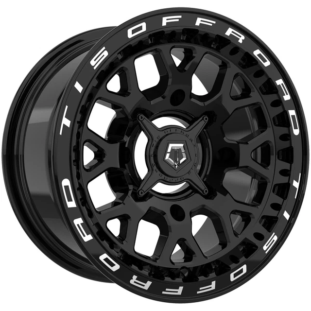 TIS UTV 558BML 14x7 4x110 +10mm Black/Milled Wheel Rim 14" Inch