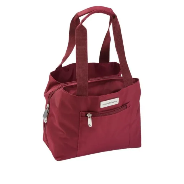 Samantha Brown Insulated Lunch Tote with Ice pack and Containers - Burgundy