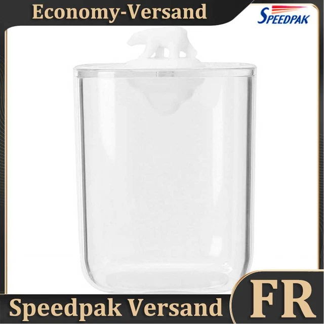 Clear Acrylic Storage Box Cotton Pad Swab Cosmetic Animal Case Washroom (A) Hot