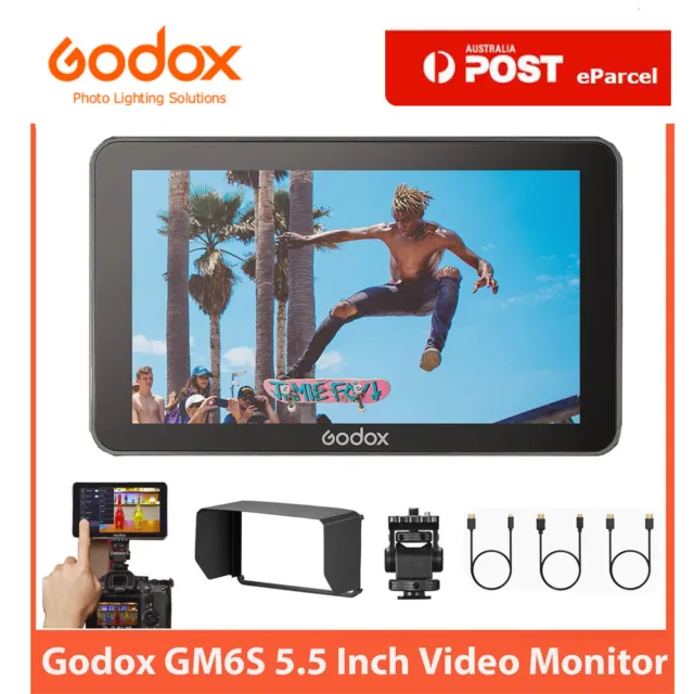 Godox GM6S  5.5" Camera Field Monitor 4K HDMI 5.5 Inch DSLR 3D LUT Touch Screen