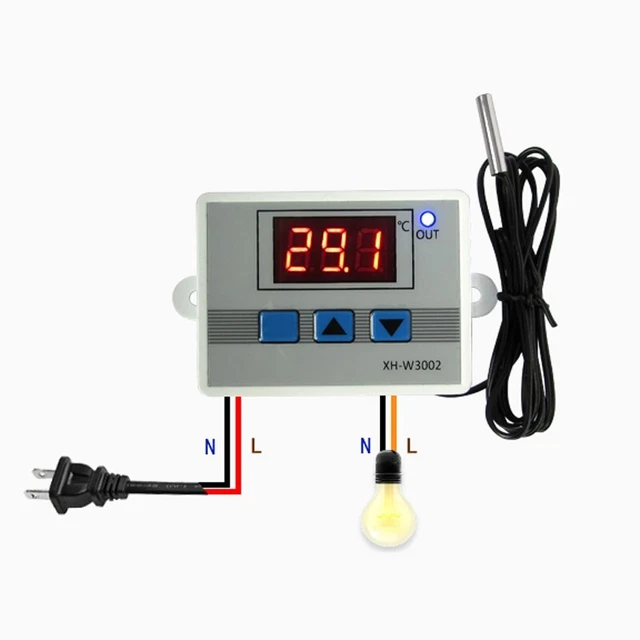 220V/12V/24V Contrôleur de Température Avec Sonde Précision NTC10K Puissance