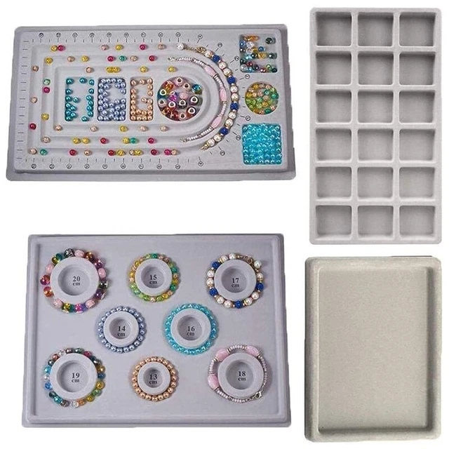Bead Board pulsera tablero de cuentas flocadas esteras collar perlas Schmu I6J2