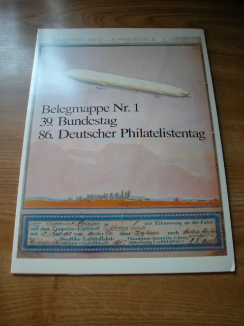 1. JAHRBUCH mappe zum 39. BUNDESTAG + 86. Philatelistentag edel Zeppelin - sst