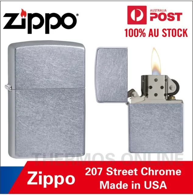 Genuine Zippo Lighter 207 Street Chrome 90210,Made In USA, OZ Seller Best Price!