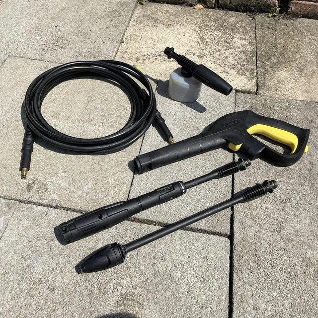KARCHER K4 PRESSURE Washer Attachment Set Spray Gun, Hose, Lances