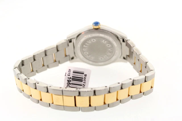 Donna Movado 0606484 Sportivo Bicolore Acciaio Nero Museum Quadrante Orologio 6