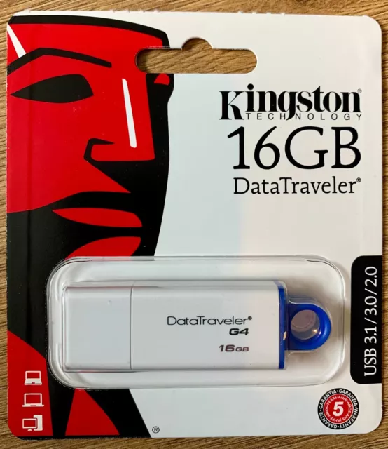 Kingston 16GB DataTraveler Memory Stick USB 3.1/3.0/2.0 Flash Drive