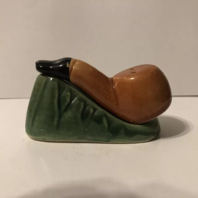 Mid-Century Pipe and Pipe Stand Salt and Pepper Shakers (3.25x1.25") Made in USA