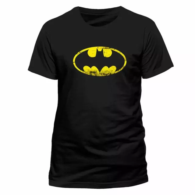 Offiziell Lizenziert - Batman - Logo Distressed T-Shirt - Joker Gotham Dc Comics