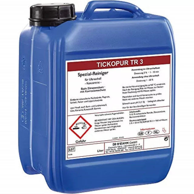 Tickopur TR 3 Spezial Reiniger für Ultraschall Reinigungs Konzentrat 5 Liter