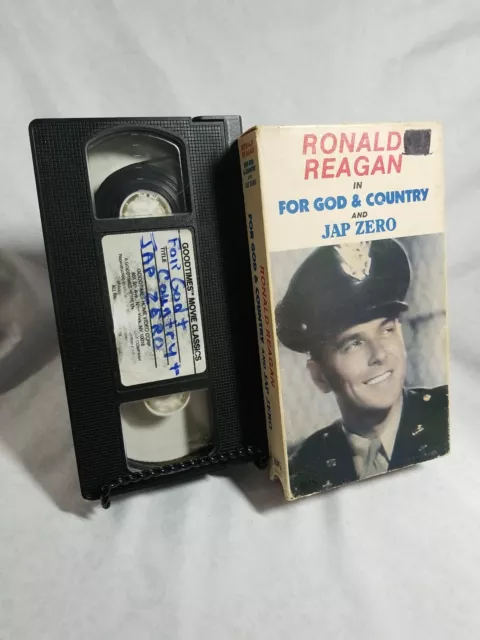Ronald Reagan in For God and Country & Jap Zero (VHS, 1985)