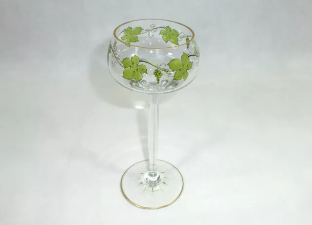 Art Nouveau Verre Conception Hans Christiansen Darmstadt De 1900 Feuilles Vigne