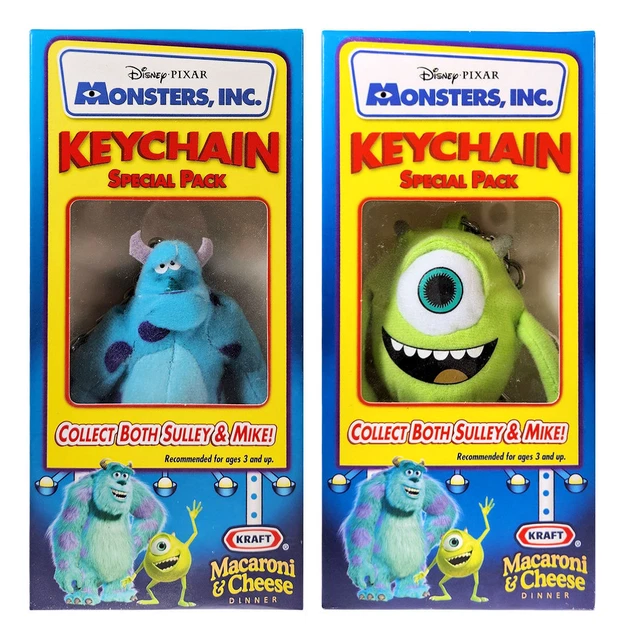 DISNEY PIXAR MONSTERS Inc Kraft Macaroni Cheese Mike & Sully Key Chain
