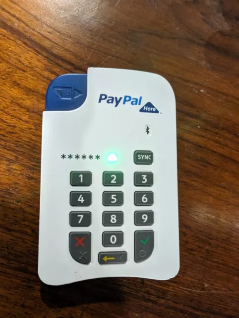 PayPal Here - White Chip and PIN Card Reader - Bluetooth  - With Charge Cable