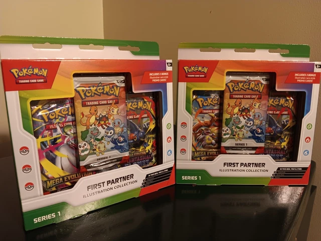 POKÉMON TCG FIRST Partner Illustration Collection Series 1 2 Box Bundle ...