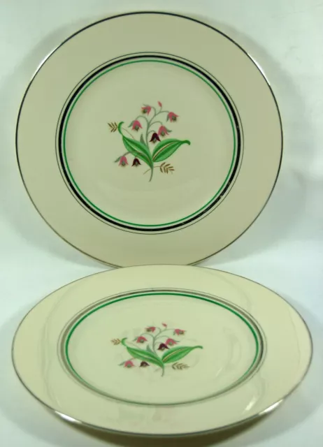 Beautiful Vintage Syracuse China Old Ivory Coralbel Dinner Plates - Two