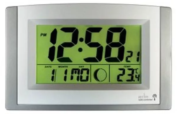Acctim Radio Controlled Clock With Automatic Dial Light Stratus 74057SL