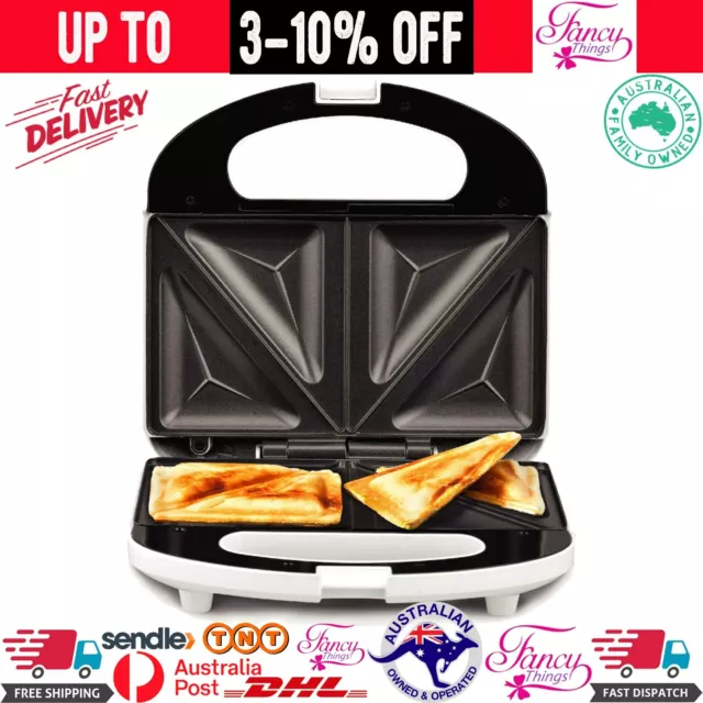 Deep Dish Non Stick 2 Slice Bread Sandwich Press Maker Jaffle Toaster Toast New