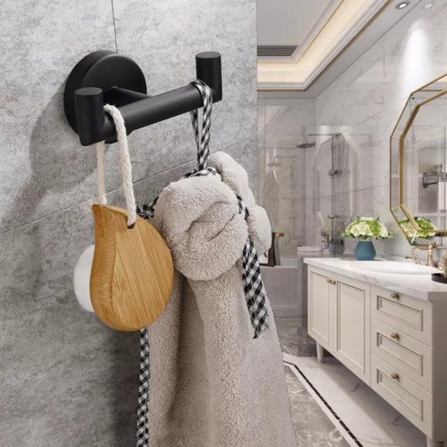 Robust Stainless Steel Wall Hook Towel Holder for Bathroom Organization