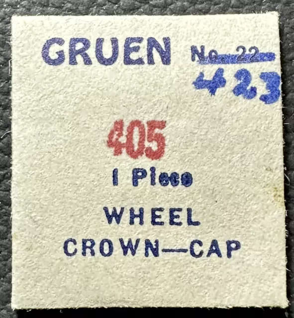 Gruen  EB423 CAL 405 CROWN WHEEL CAP NOS  GENUINE Watch Repair Part  WP4