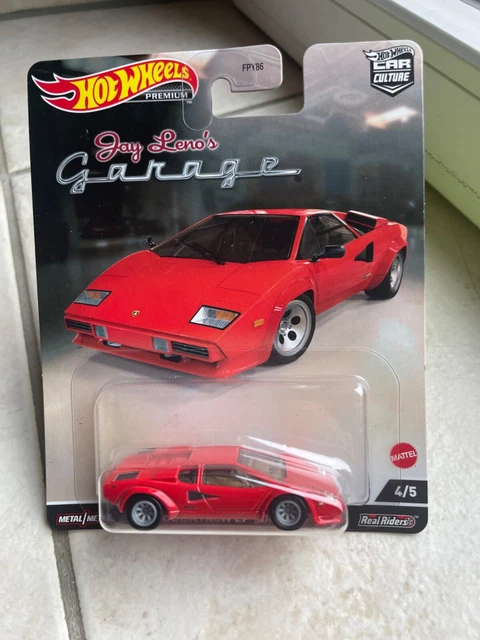 Hot Wheels 2022 Serie Jay Leno's Garage, Lamborghini Countach LP 5000 QV Scala 1:64, Colore Rosso. Nuovo, Da Collezione.