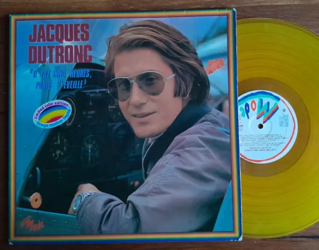 Rare LP JACQUES DUTRONC Il est 5 Heures..Disque couleur Jaune Yéyé Jerk French