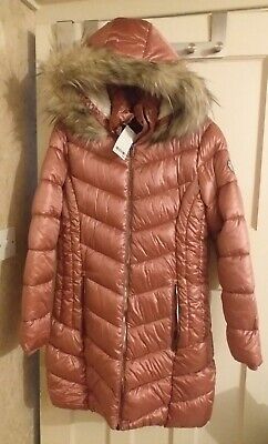 BNWT Girls Next Pink Padded Winter Hooded Coat Jacket Age 16 Yrs New