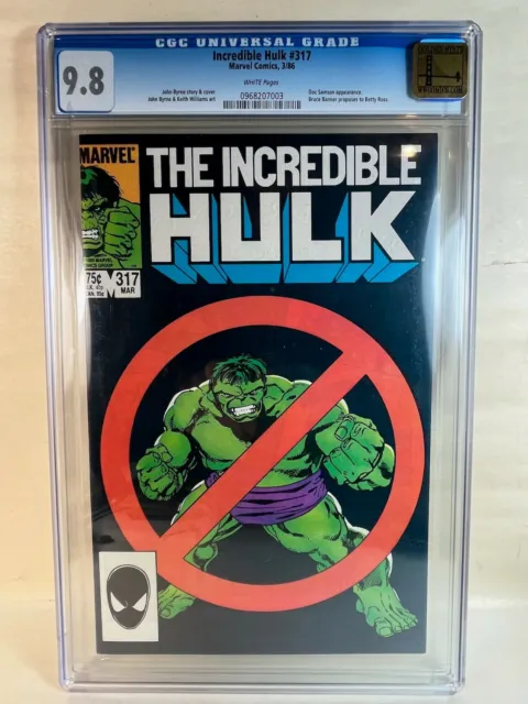 1986 Incredible Hulk #317 CGC 9.8 Doc Samson appearance