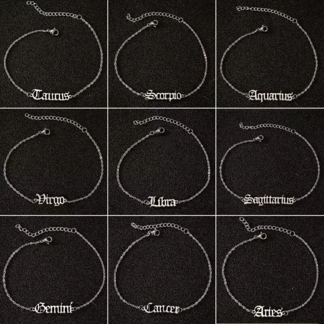 Pendantify Personalized Zodiac Ankle Bracelet | Custom Celestial Zodiac Anklet