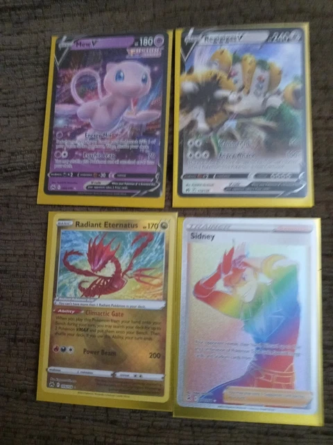 Pokemon cards 4 card NM MEW V/Secret rare/radiant Eternatus/ etc