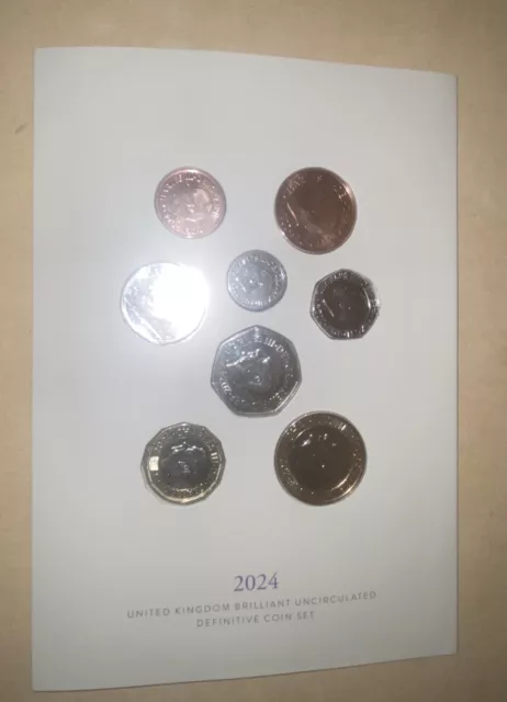 2024 King Charles III New Definitive Annual BU 8 Coin Royal Mint Set