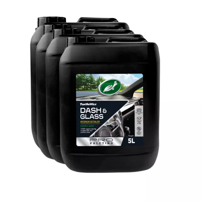 Turtle Wax Dash & Glass Interior Pro Valeting Car Care 4 x 5ltr