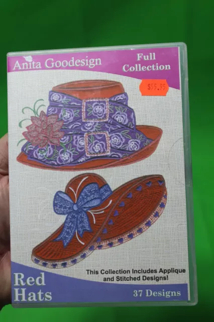 Aplique bordado anita goodesign CD costura acolchado sombrero rojo