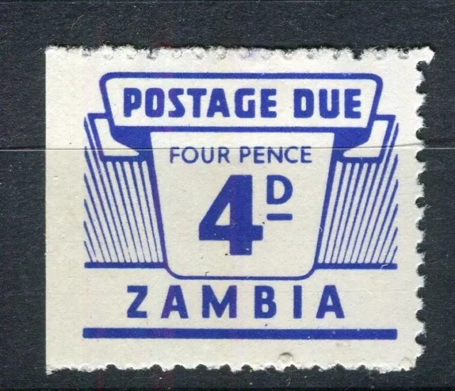 ZAMBIA; 1964 franqueo temprano debido número como nuevo con bisagras 4p. valor