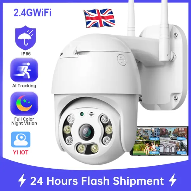 UK 1080P IP Camera Wireless WIFI Outdoor CCTV HD PTZ Smart Home Security IR Cam