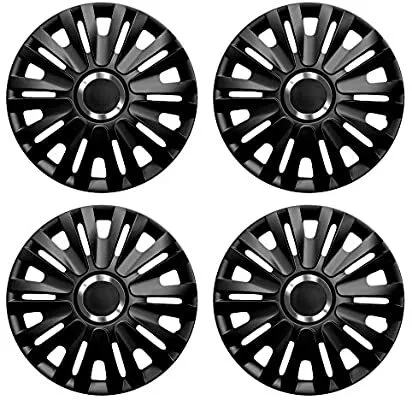 Copricerchi auto Royale 16" tappi mozzo coprimozzo in plastica set di 4 neri adatti specifici