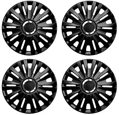 Royale Car Wheel Trims 16" Hub Caps Plastic Covers Set of 4 black specific fit
