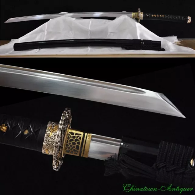 Japanese Katana Samurai Sword High Manganese Steel Sakabatō Reverse Blade #1126