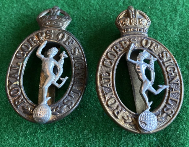 ORIGINAL WW2 BRITISH Army Kings Crown Cap Badges - Royal Corps of ...