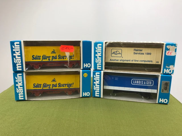 Märklin SpurH0 4 Containerwagen 2x4483  1x4481  1x8 4481 89738 /7