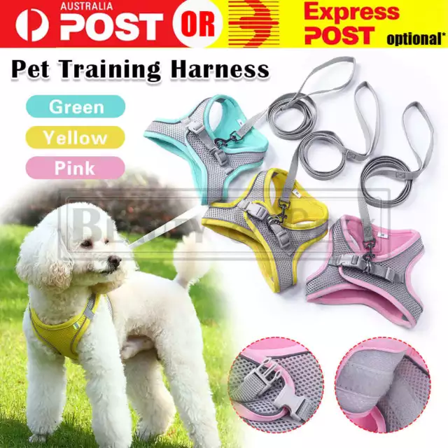 Small Dog Harness Front Range Adjustable Outdoor Puppy Pet Vest Mesh Cat Leash