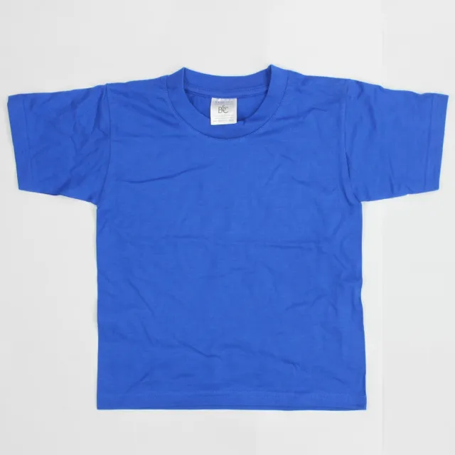 Posten 8x Kindershirt unbedruckt blau verschiedene Größen Shirt T-Shirt Kinder