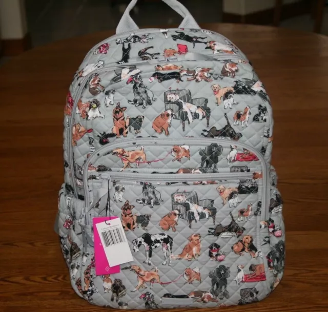 Vera Bradley BEST IN SHOW Dogs Campus Backpack School Book Bag EXACT One  NEW!