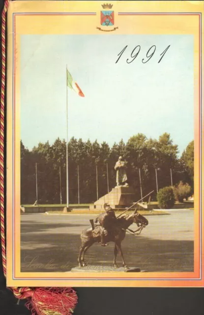 Calendario Scuola di Fanteria e Cavalleria Anno 1991. Con Cordoncino Originale