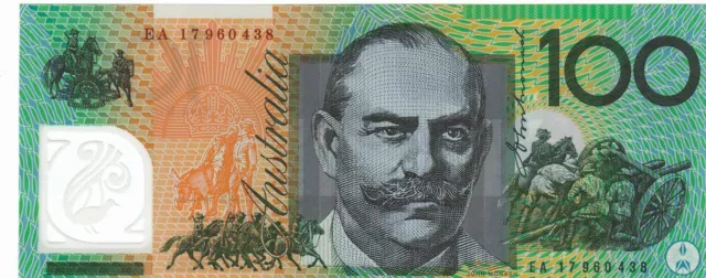 AUSTRALIA $100 Dollars 2017 Lowe/Fraser General Prefix UNC Banknote