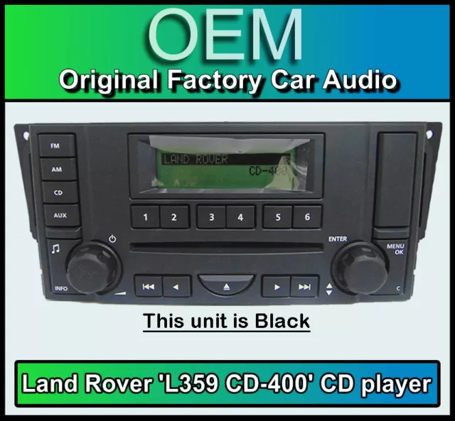 Land Rover Discovery 3 CD player radio, EBLK CD-400 car stereo, VUX500530