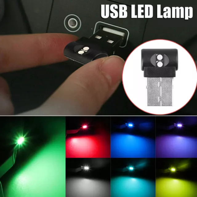 1X Mini Lamp Bulb LED USB Car Interior Neon Atmosphere Ambient Light Accessories