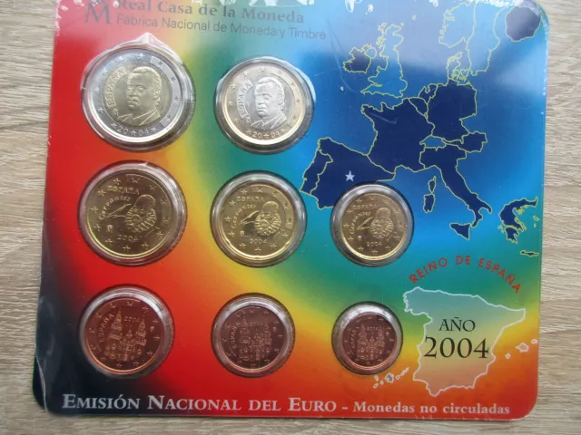 Spanien - Münzen -- KMS -bankfrisch -- 2004-- komplett -- Originalfolder